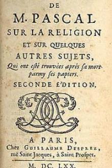 Pascal's Pensees by Blaise Pascal